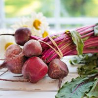 Rote-Bete-Ziegenkäse-Salat mit Macadamia.